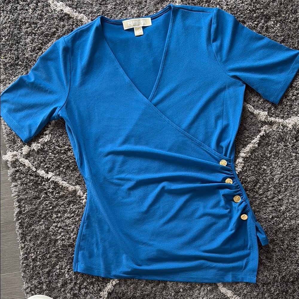 Michael Kors dressy top with Gold Buttons